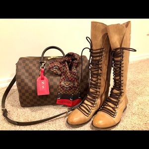 (((SOLD))) Steve Madden Perrin tall lace up boot.